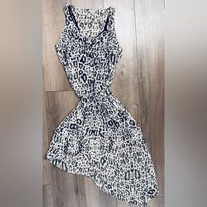 Guess leopard print dress sheer with black under slip, gorgeous.